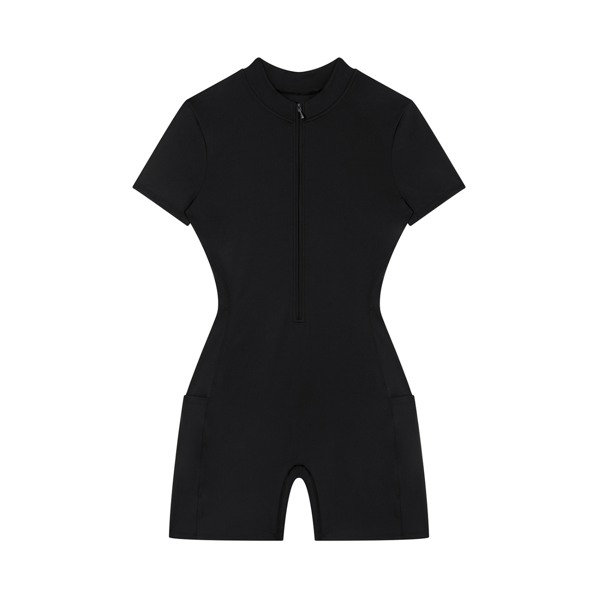 Brooklyn Republic Essentials™ Women's Quarter-Zip Short Sleeve Romper