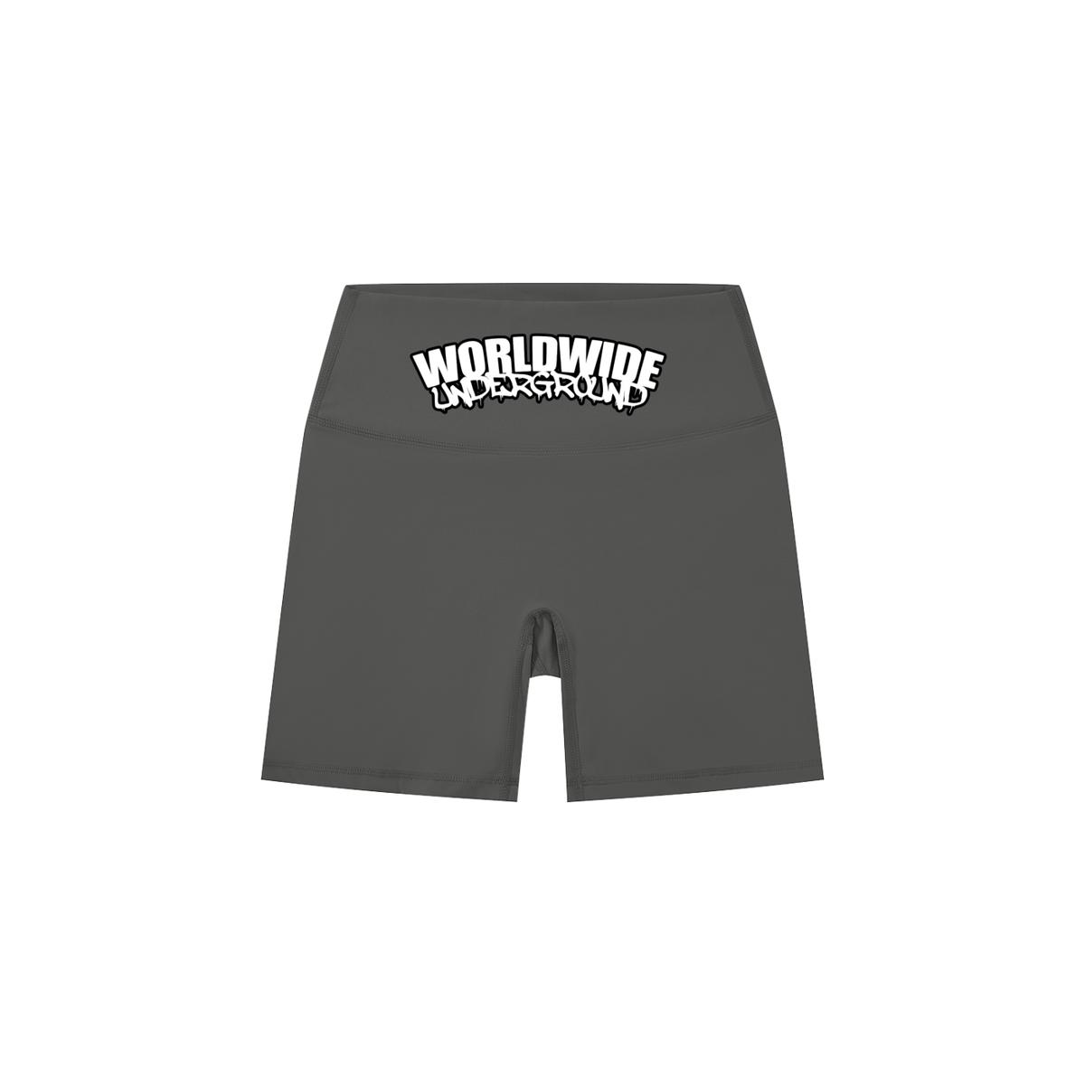 “Worldwide Underground” High-Waisted Biker Shorts