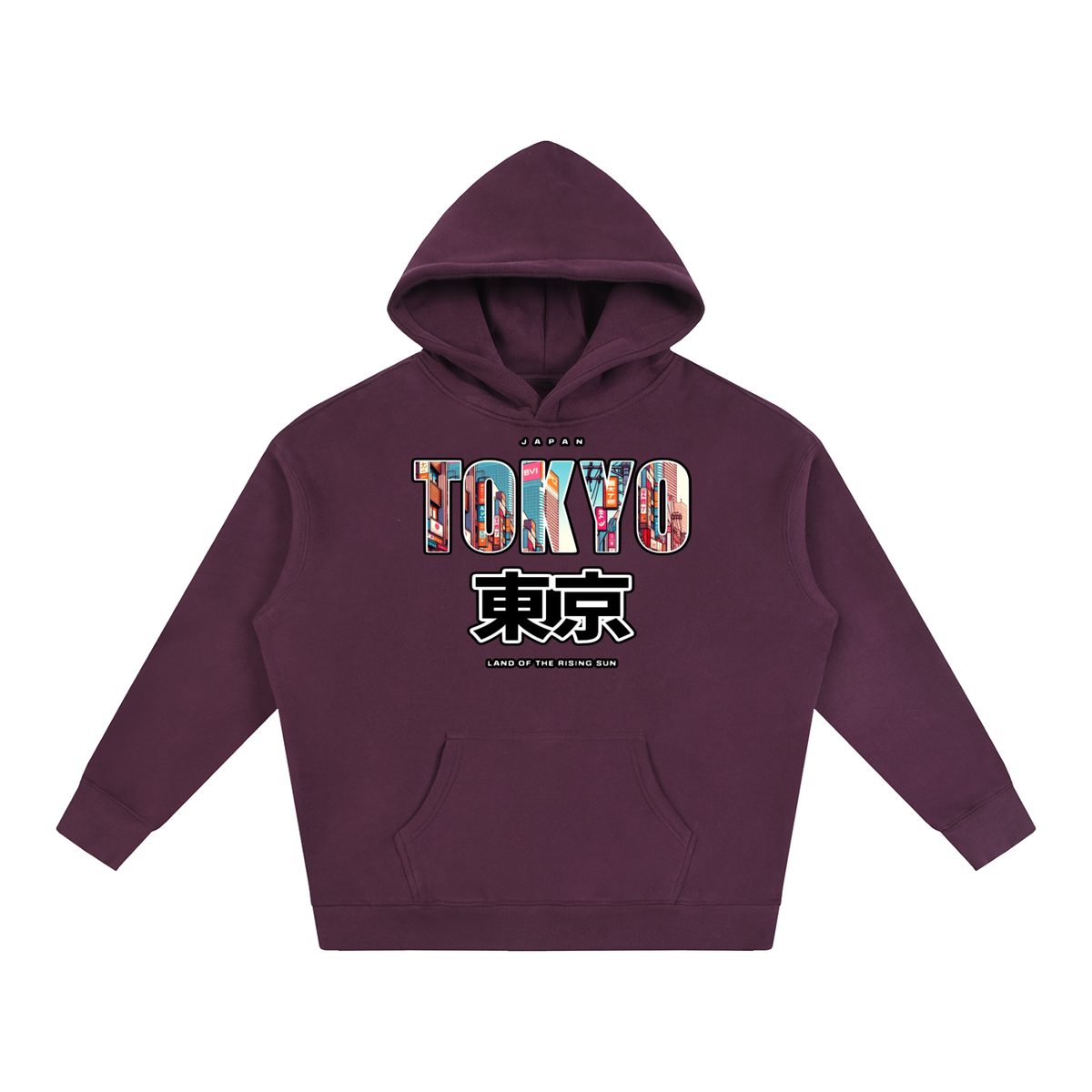 "Land of the Rising Sun" Oversize Fleeced Hoodie