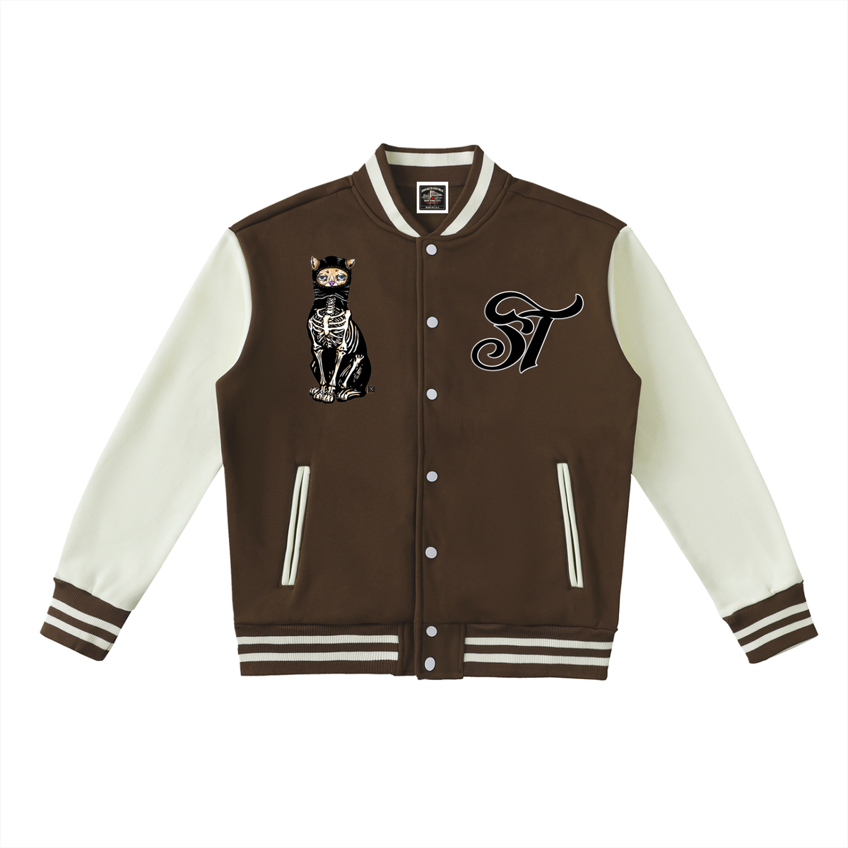 Brooklyn Zoo™ "Selina Kyle" Two-Tone Fleeced Varsity Jacket