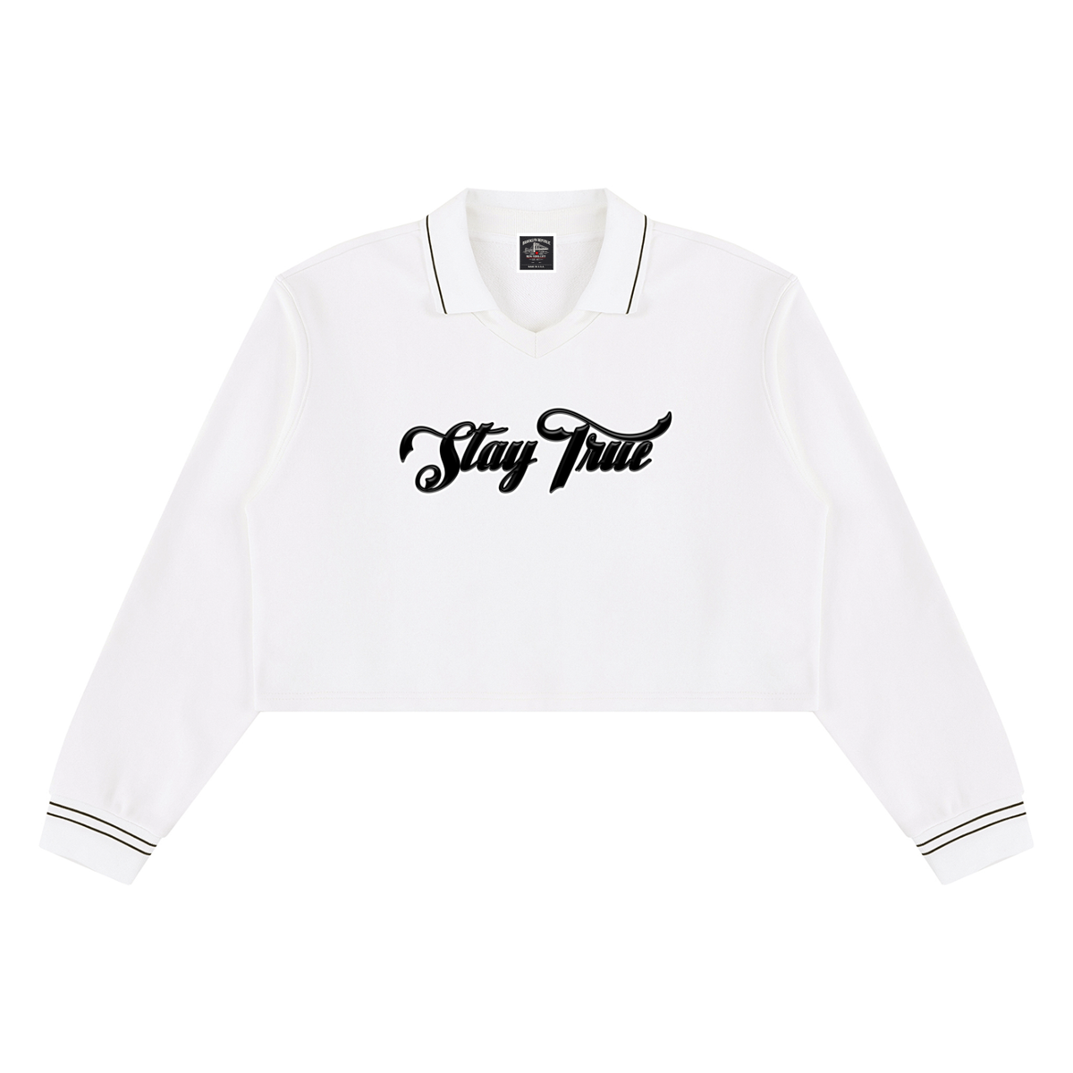 Brooklyn Republic essentials™ Women's Crop Collared Sweatshirt