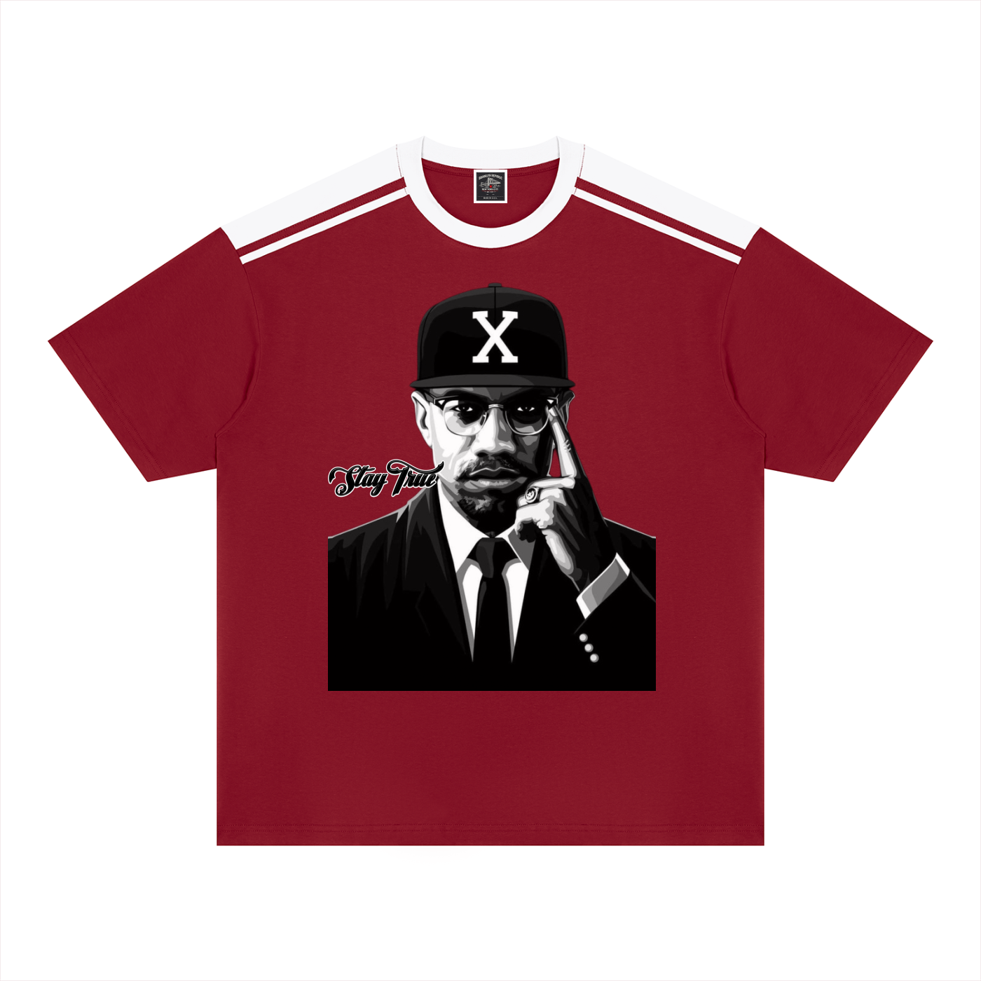 "X" Color Block Loose T-Shirt