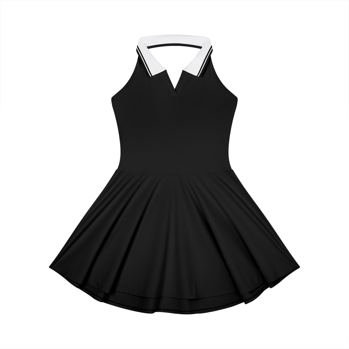 Brooklyn Republic Essentials™ Women's Collared Halter A-Line Tennis Dress