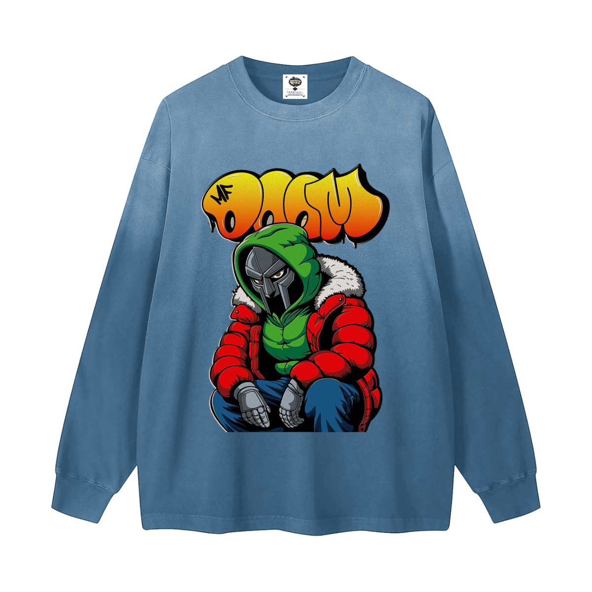 "You Doom Right" Gradient Washed Long Sleeve T-Shirt