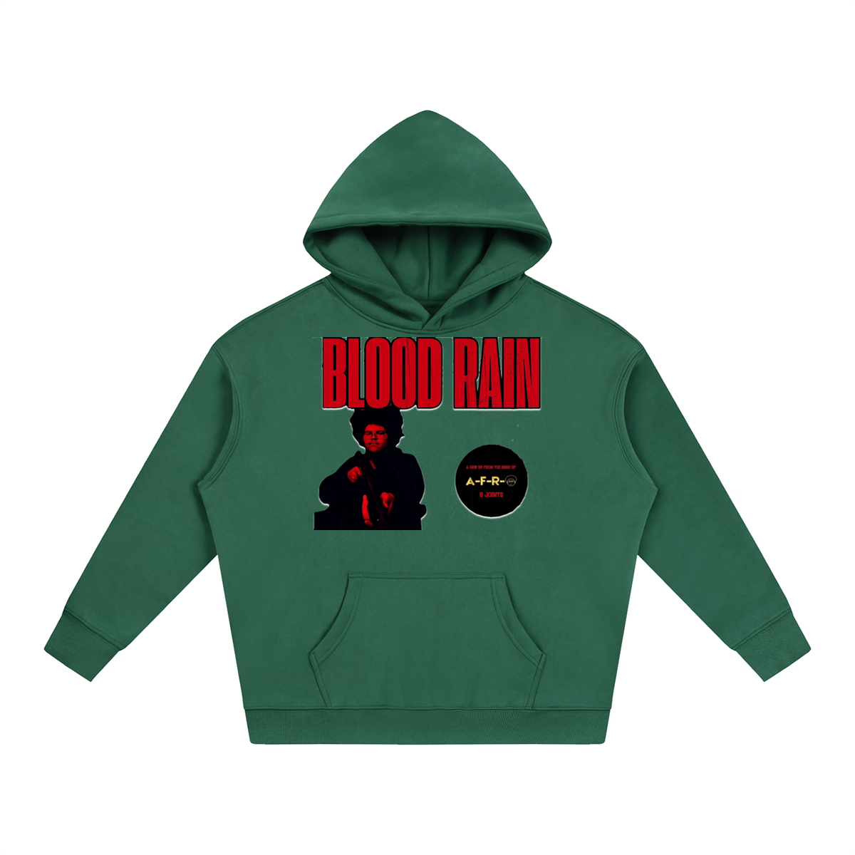 "Blood Rain" Oversize Fleeced Hoodie