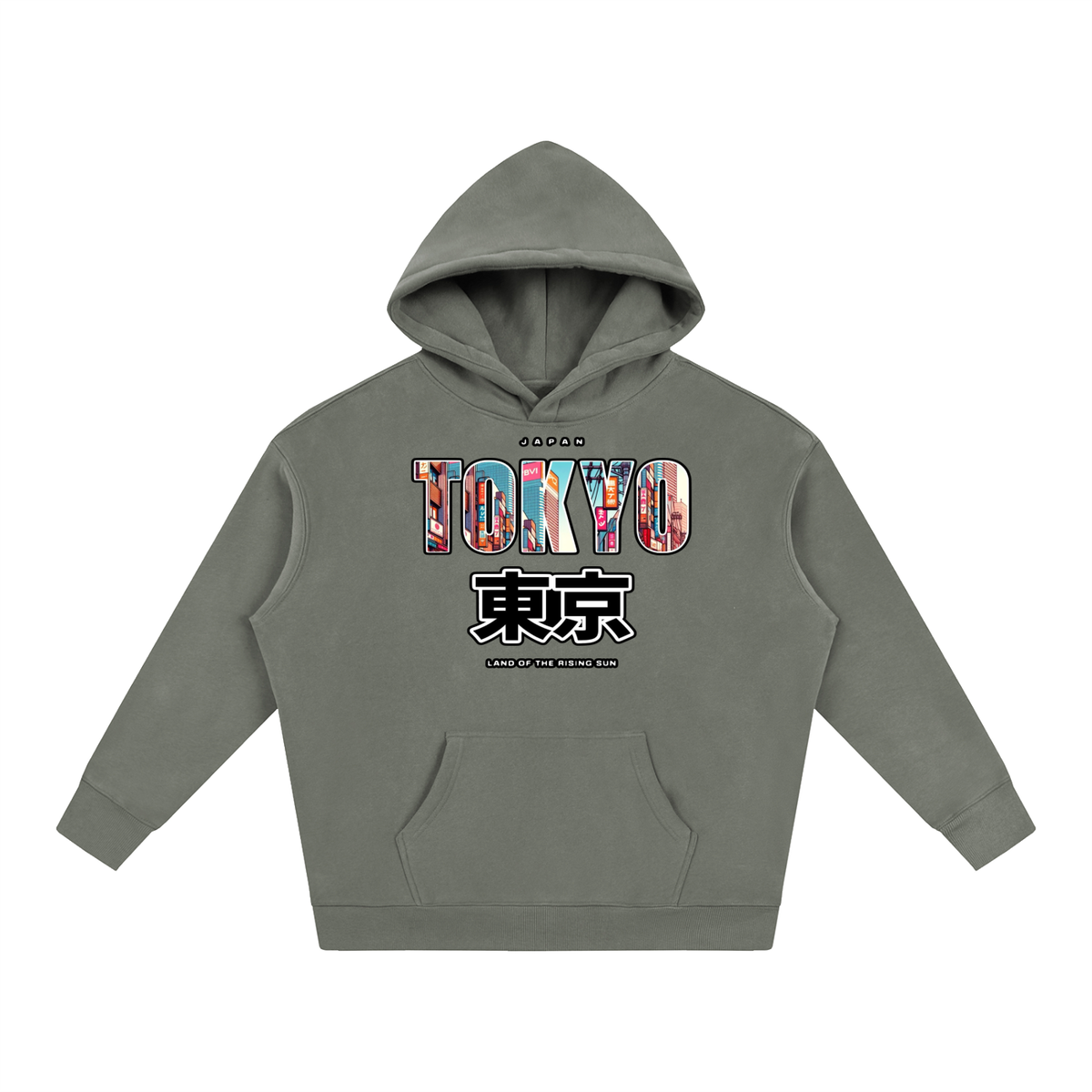 "Land of the Rising Sun" Oversize Fleeced Hoodie