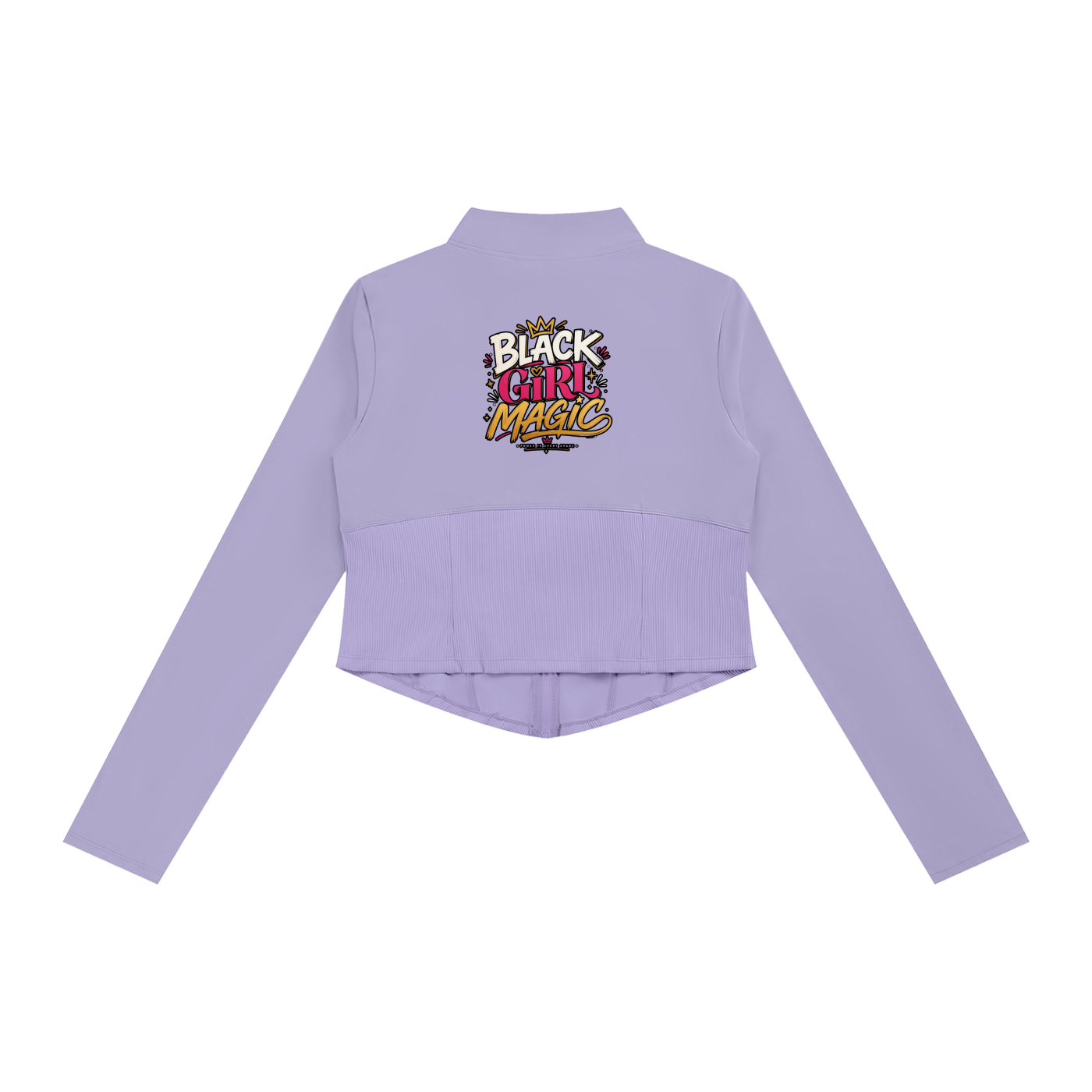 "Black Girl Magic" Women's Slim Fit Full-Zip Yoga Jacket