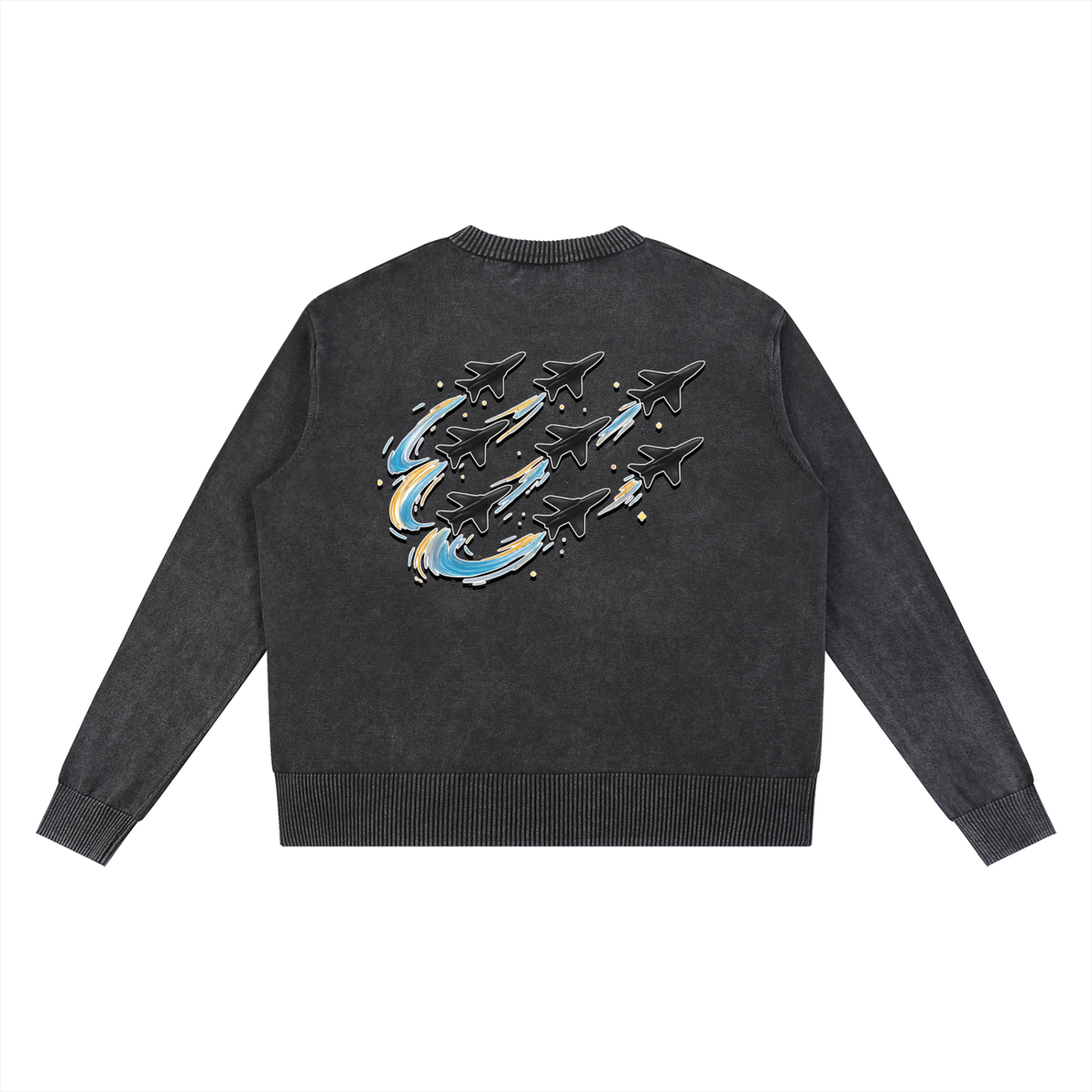 "DREAM CHASERS" Mineral Wash Oversized Sweater