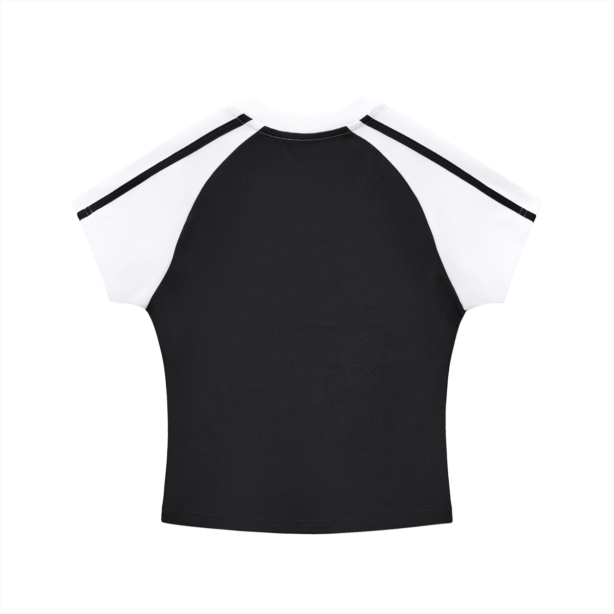 Brooklyn Republic Essentials™ Women's Contrast Stripes Bodycon Raglan Sleeve T-Shirt
