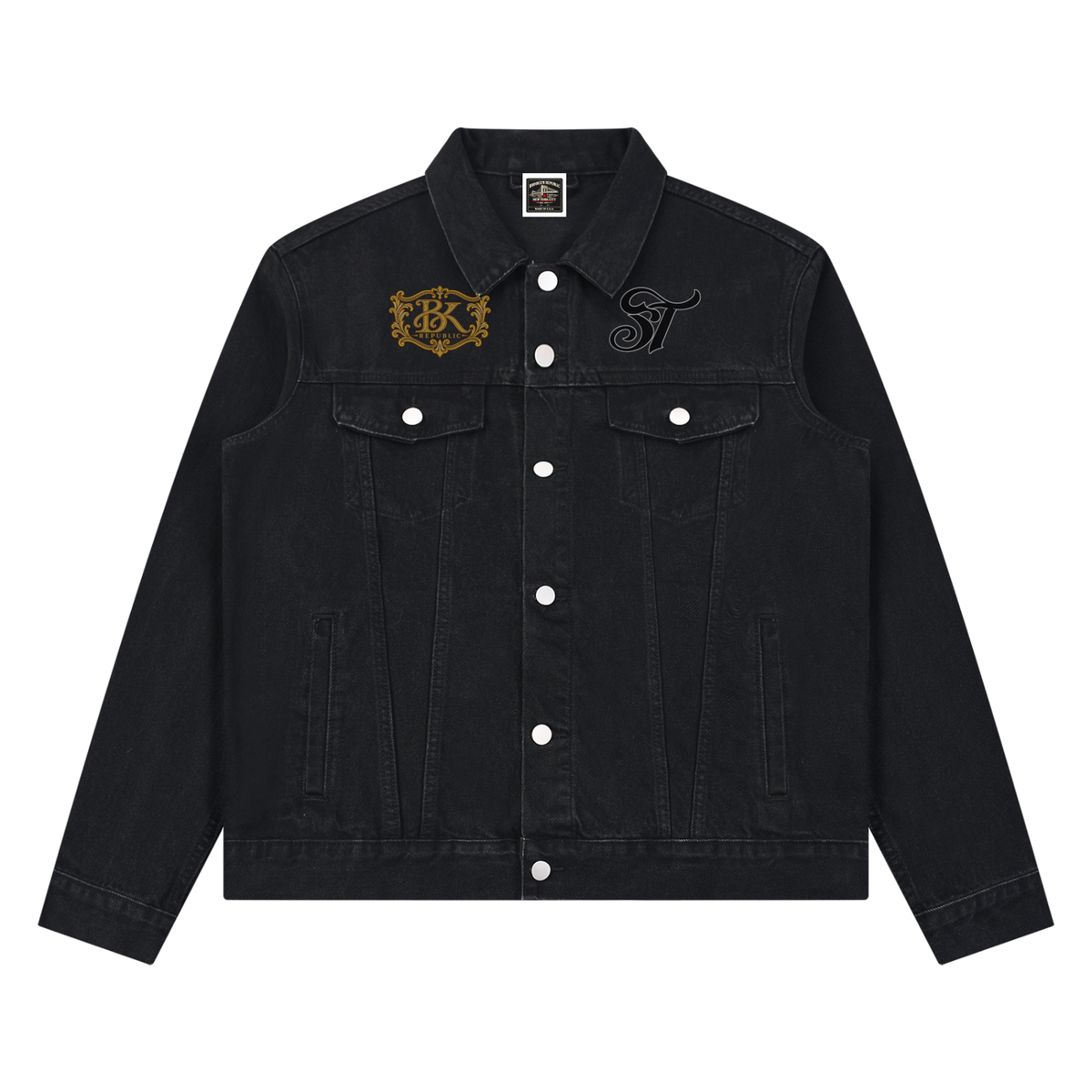 Brooklyn Zoo™ "Black Cat" Vintage Wash Denim Jacket
