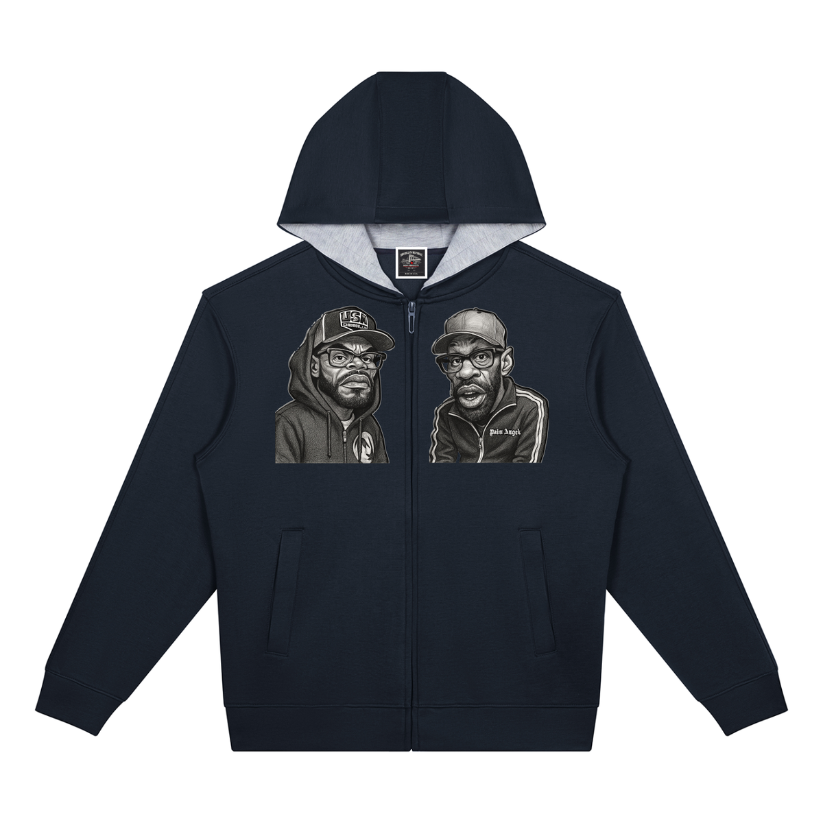 "How High" Drop Shoulder Full Zip Hoodie