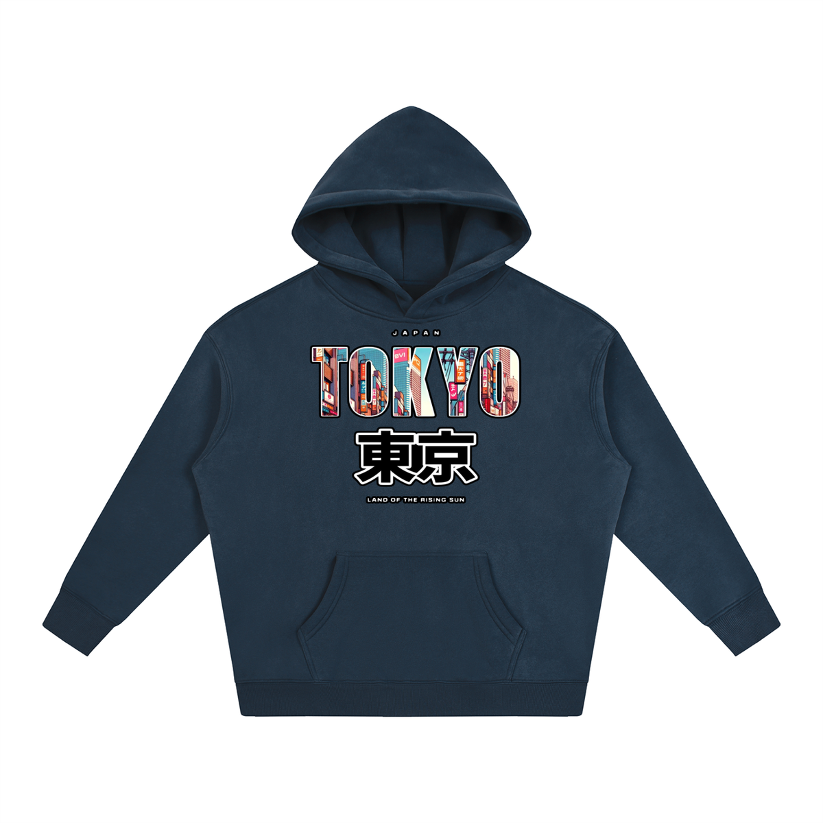 "Land of the Rising Sun" Oversize Fleeced Hoodie