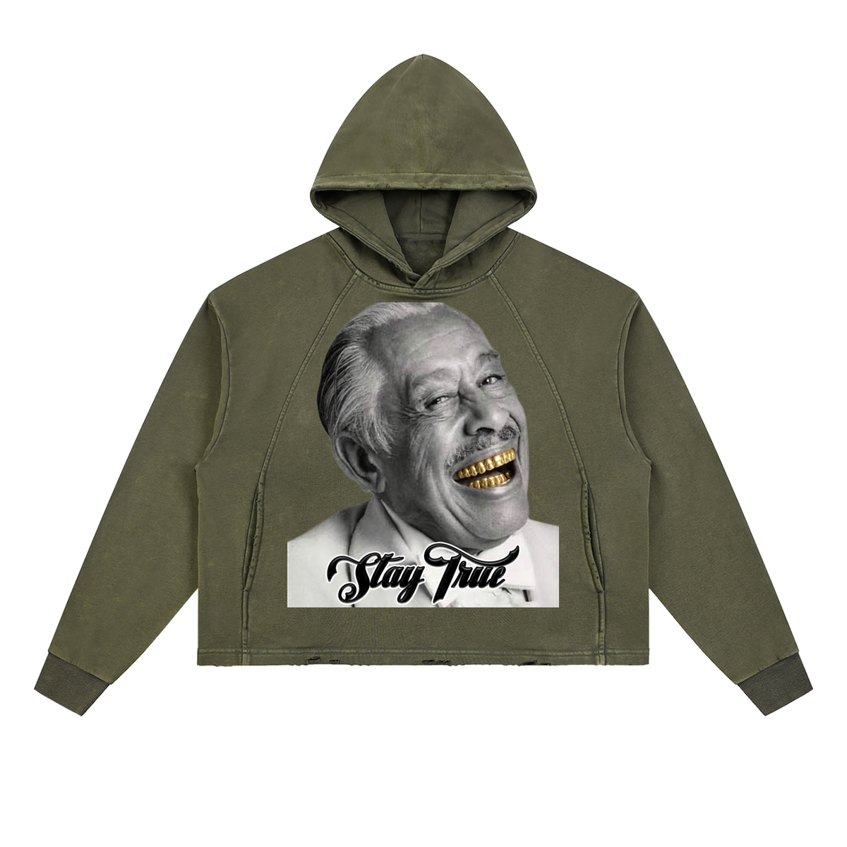 "Minnie the Moocher" Vintage Washed Frayed-Hem Hoodie