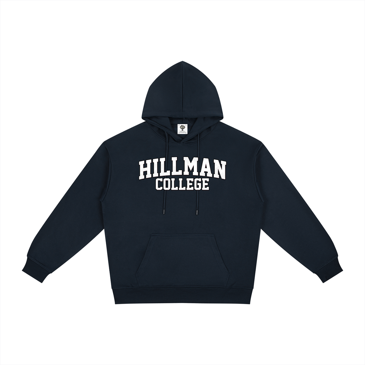 "Hillman College" Relaxed Fit Hoodie