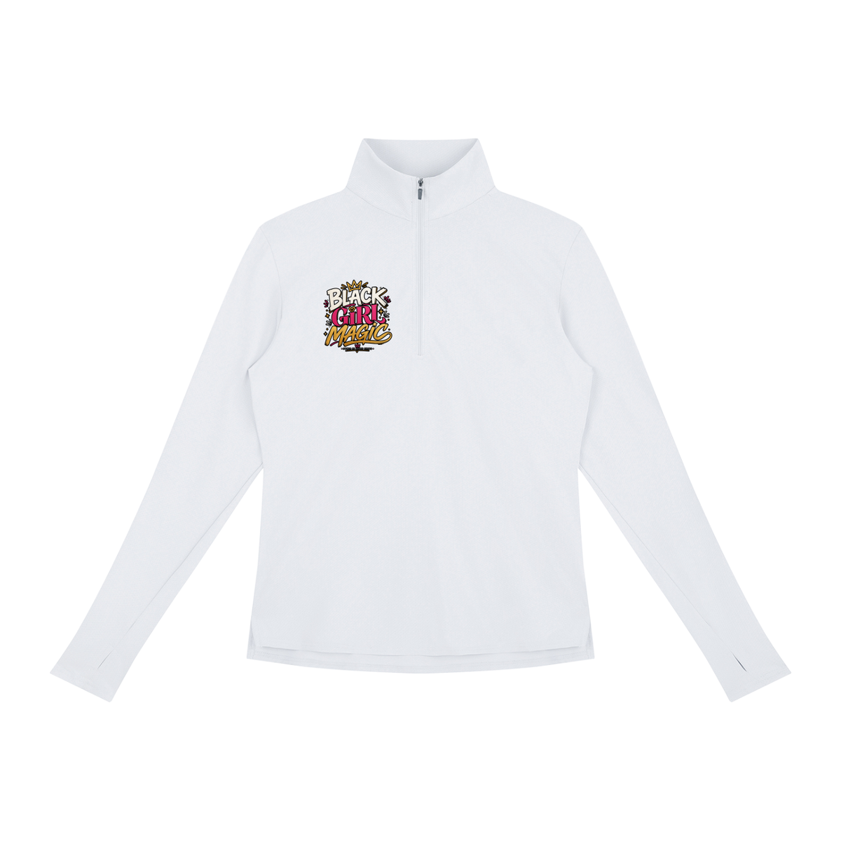 "Black Girl Magic" Women's Quarter-Zip Yoga Pullover