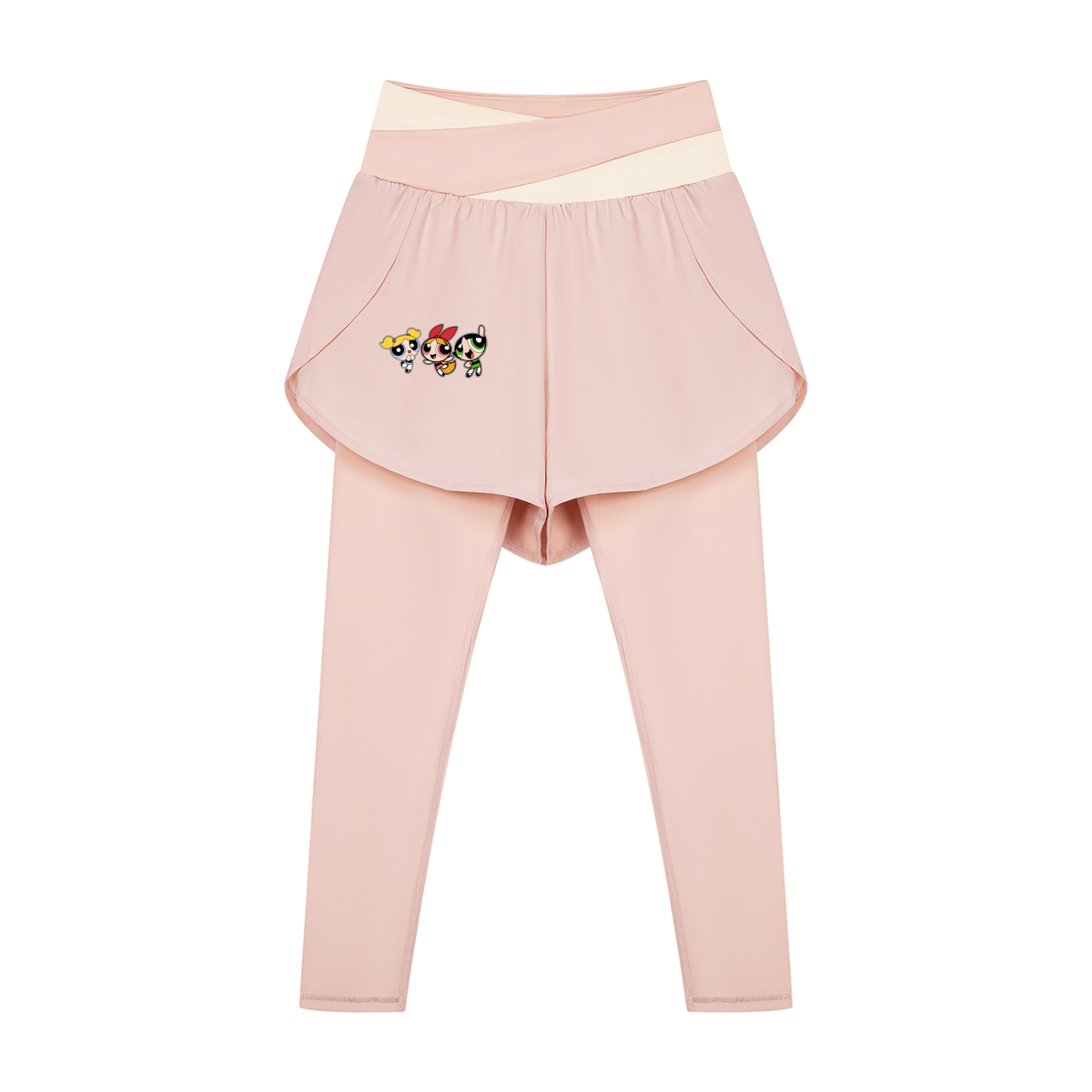 Body by Brie "Powerpuff Girls" Women's Paneled High-Waisted Yoga Set