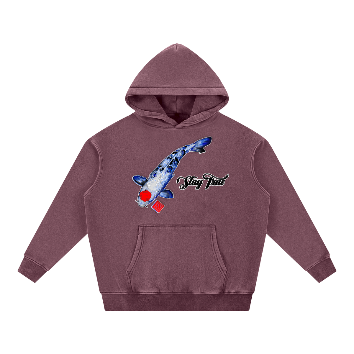Brooklyn Zoo™ "Kingfish" Snow Wash Fleece Oversize Hoodie