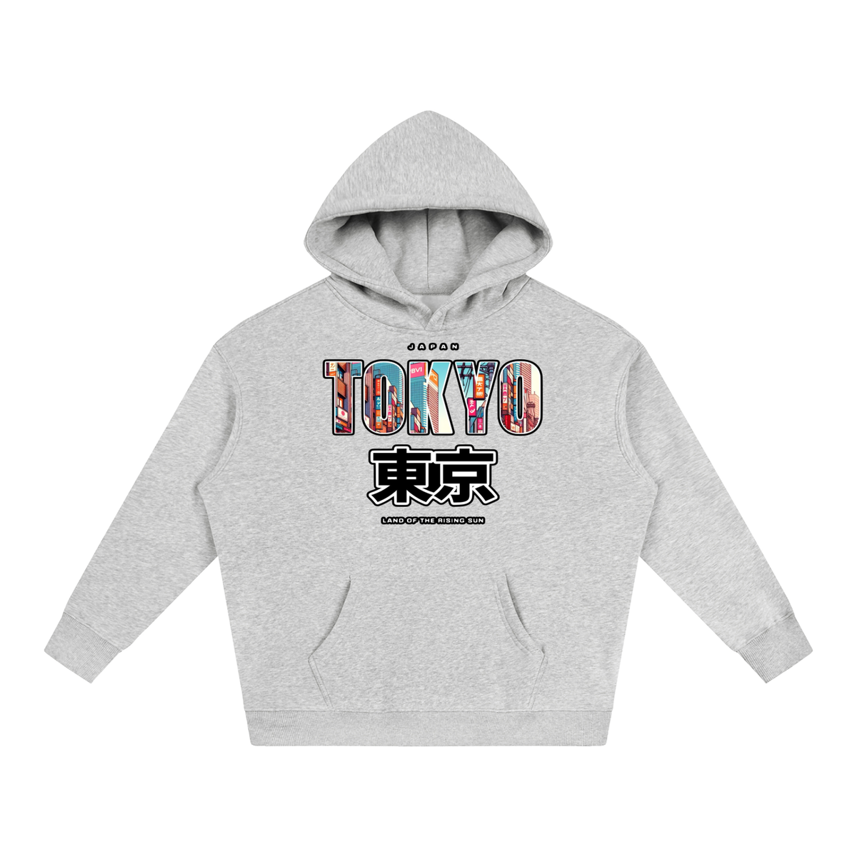 "Land of the Rising Sun" Oversize Fleeced Hoodie