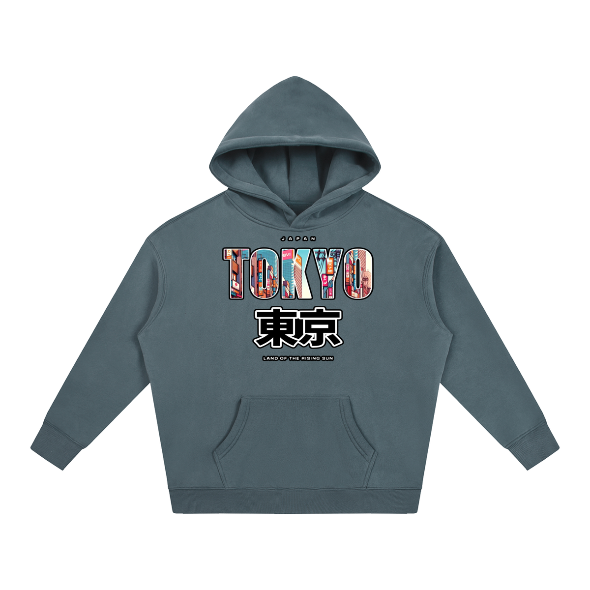"Land of the Rising Sun" Oversize Fleeced Hoodie