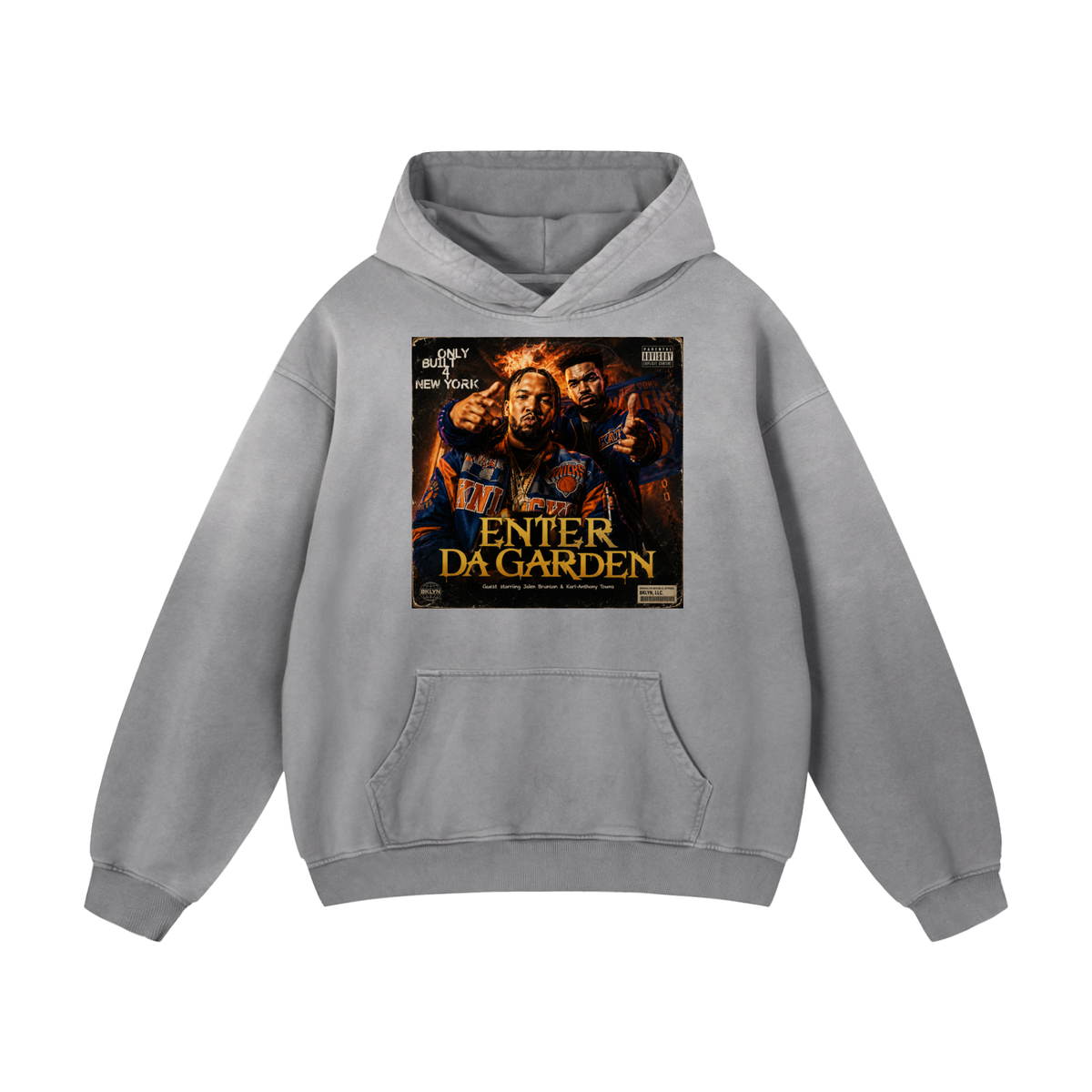 "Only Built 4 New York" Heavyweight Sunfade Oversized Hoodie