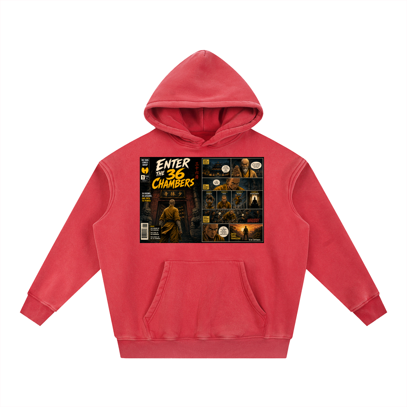 PYN™ x BKRP™ "Enter the 36 Chambers" Snow Wash Fleece Oversize Hoodie