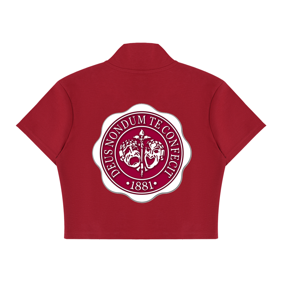 Hillman College "Gilbert Hall" Women's Cropped Full Zip Short Sleeve T-Shirt