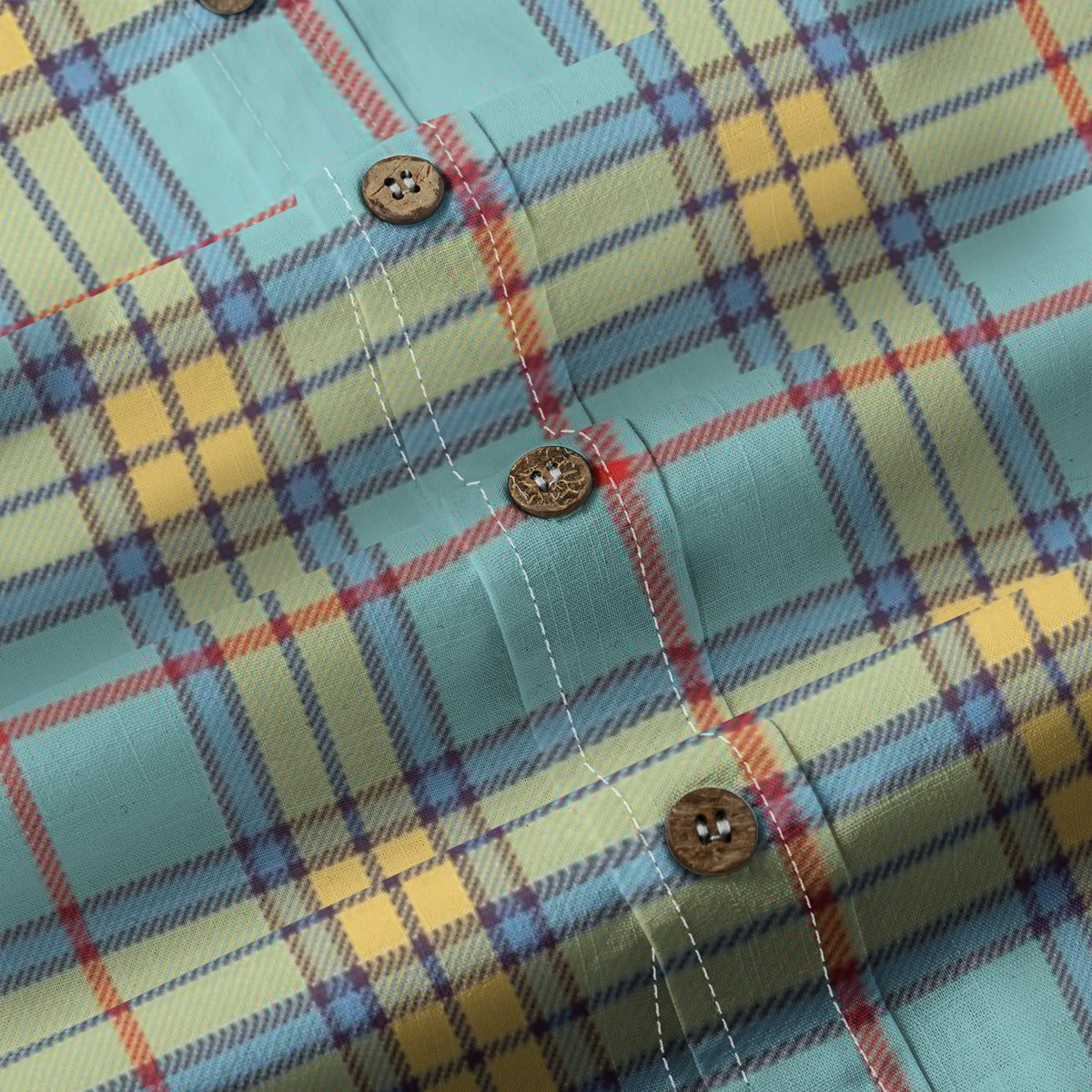 "French Cornbread" Casual Lapel Long Sleeve Button-Up