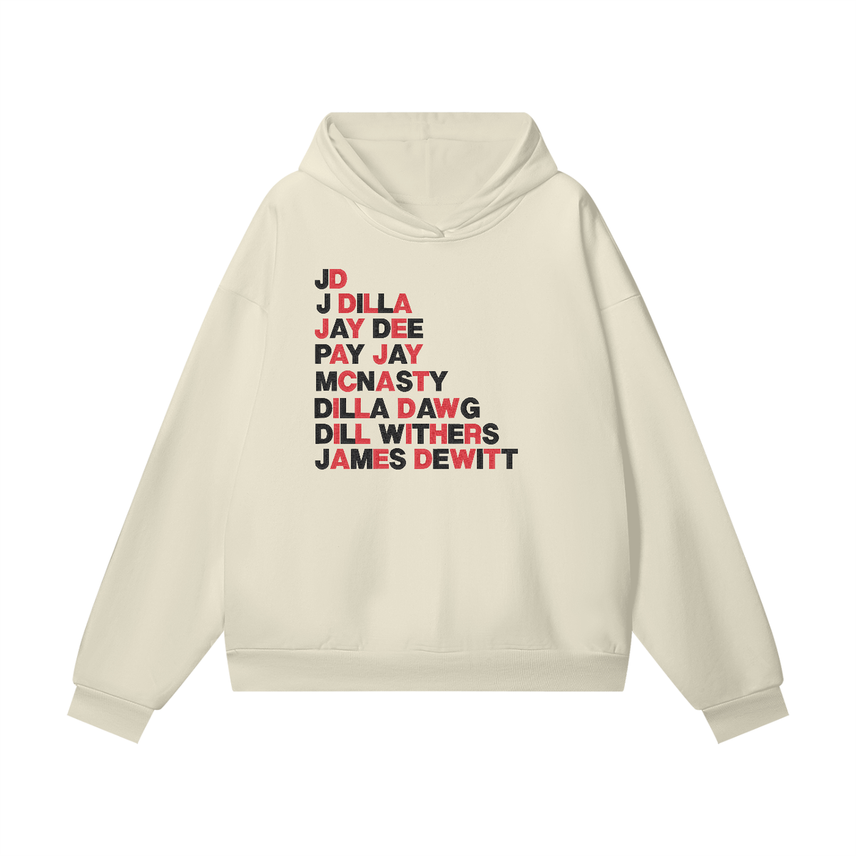 "Not Just Dilla" Embroidered Heavyweight Hidden Pocket Fleece Hoodie
