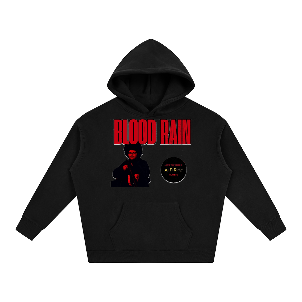 "Blood Rain" Oversize Fleeced Hoodie