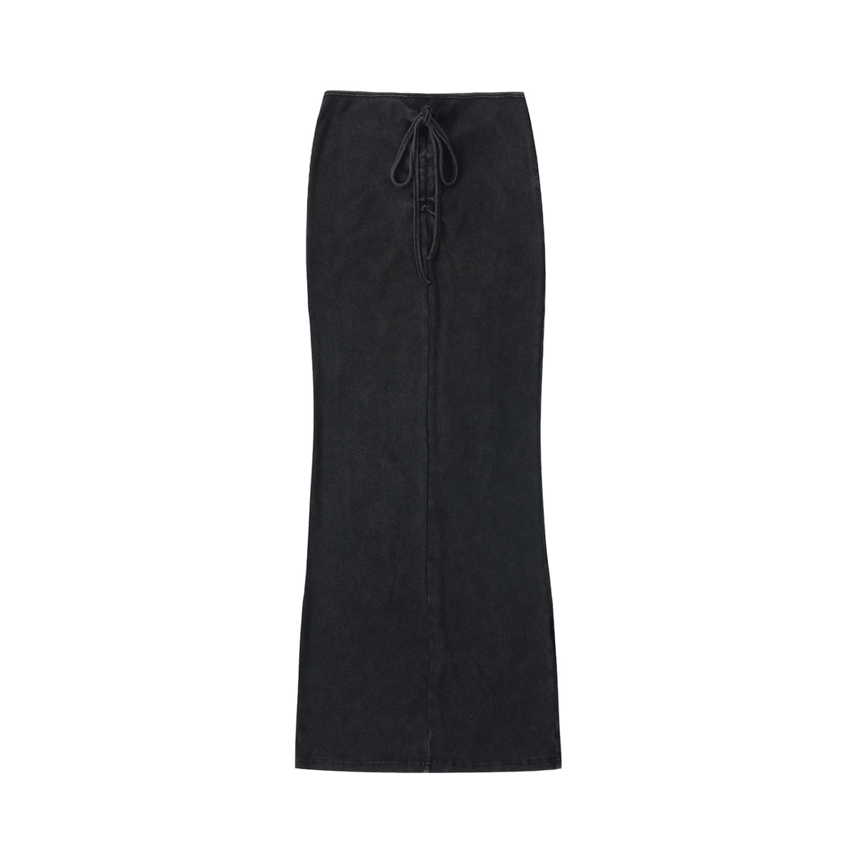 Women's Dyed Washed Drawstring Maxi Skirt