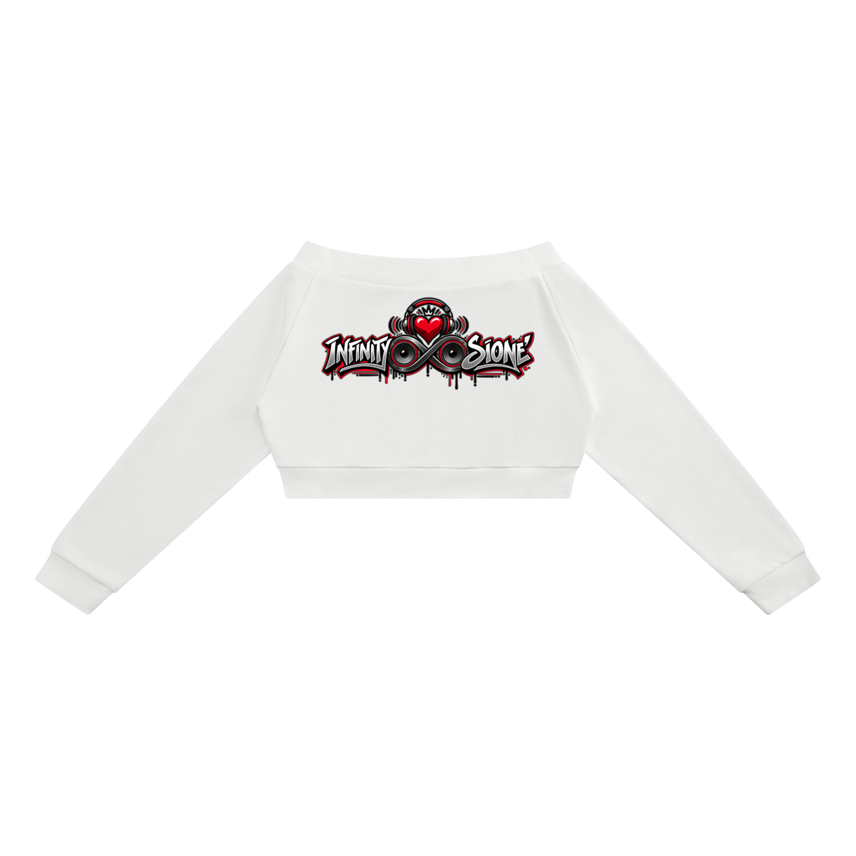 Infinity Sione™ "Heartbeatz" Women's Off-Shoulder Full Zip Hoodie