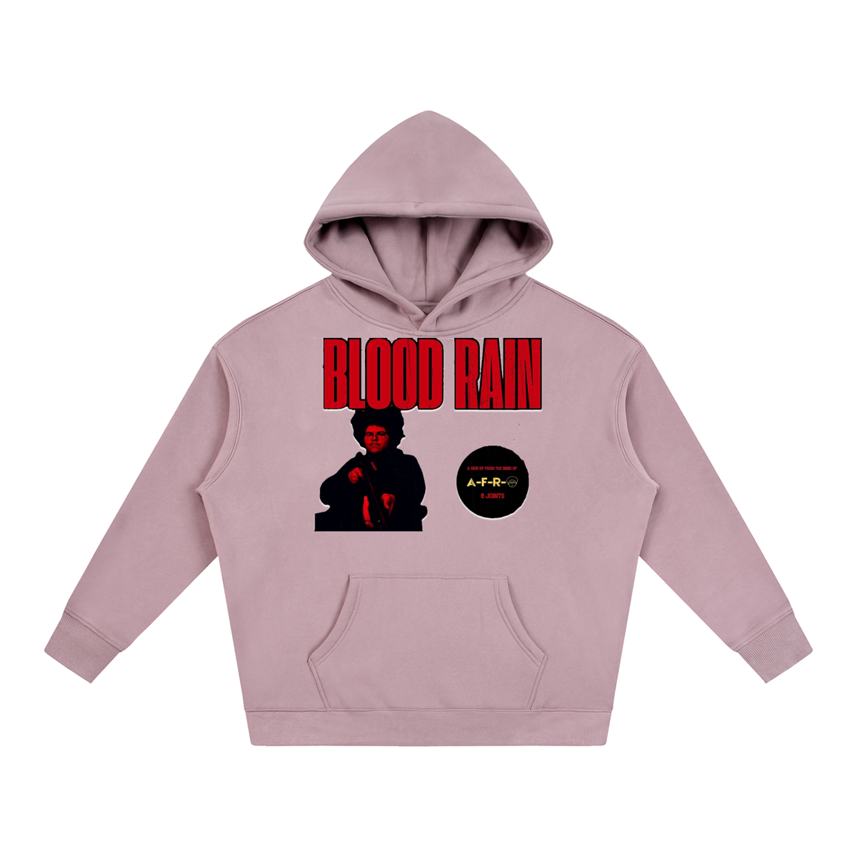 "Blood Rain" Oversize Fleeced Hoodie