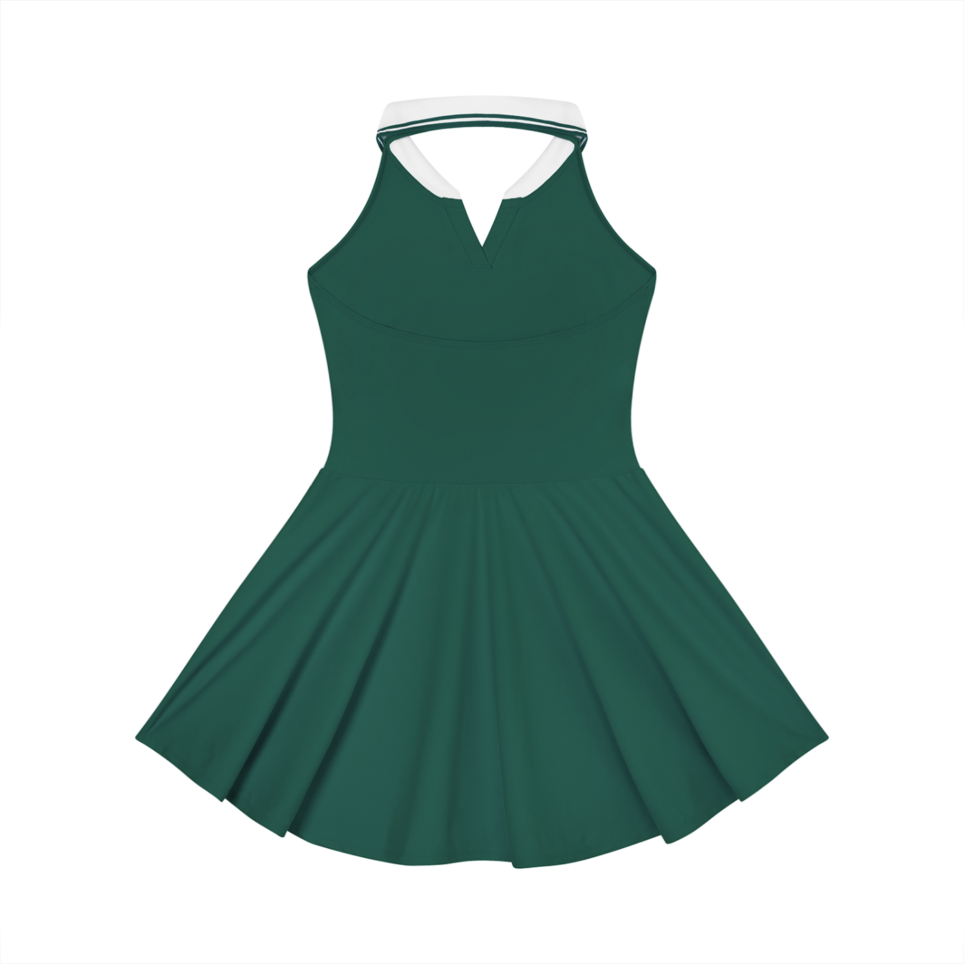 "Brooklyn Republic Essentials" Women's Collared Halter A-Line Tennis Dress