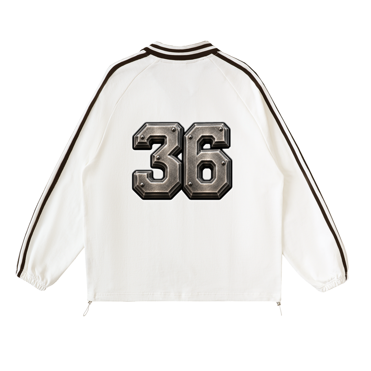 PYN™ "The Final Chamber" Contrast Striped Lapel Collar Sweatshirt