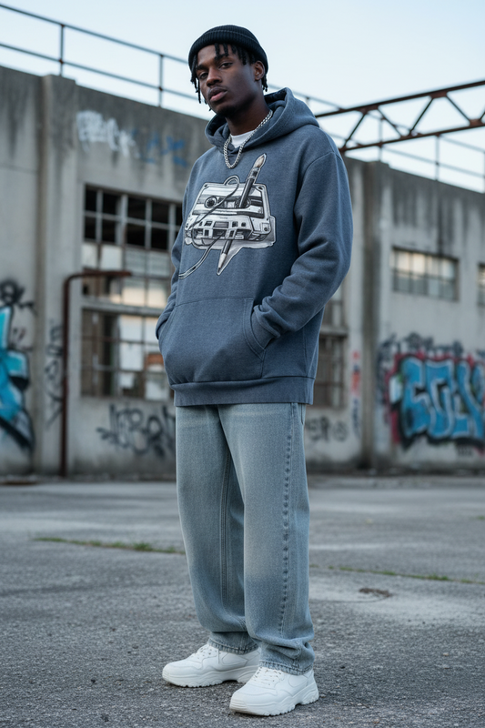 "Masterpiece" Mineral Wash Oversized Hoodie