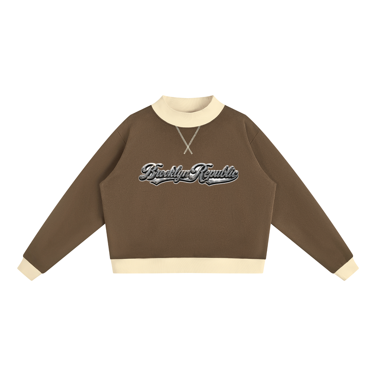 Brooklyn Republic Essentials™ Women’s Mock Neck Crewneck Sweatshirt