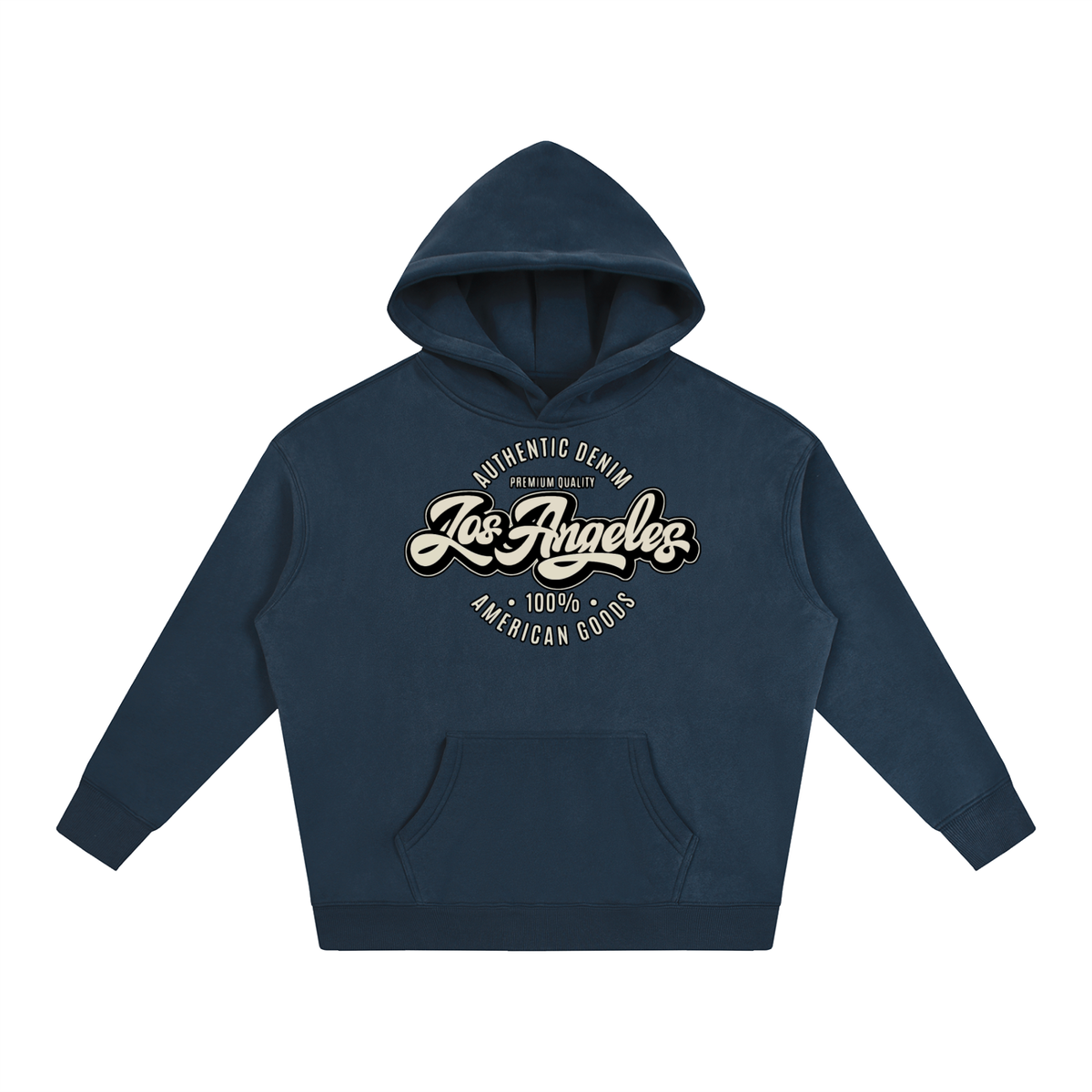 “LA Denim Mfg.” Oversize Fleeced Hoodie