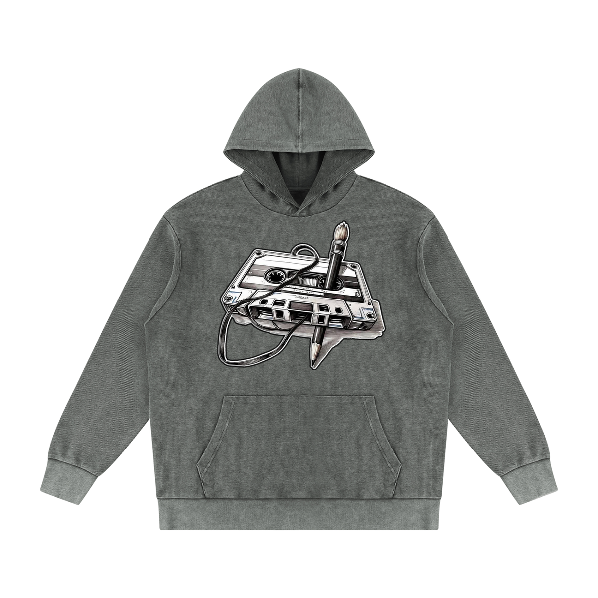 "Masterpiece" Mineral Wash Oversized Hoodie