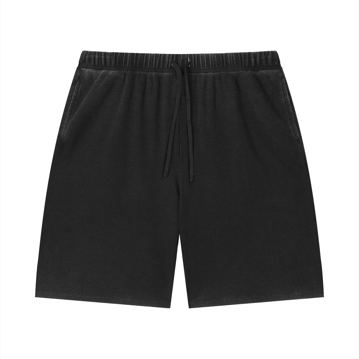 Brooklyn Republic Essentials™ Vintage Wash Sunfade Waffle Raw Hem Shorts