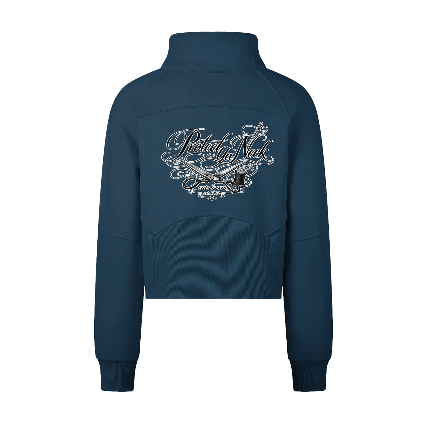 PYN™ x BKRP™ "Cut & Sew" Cropped Half-Zip Sweatshirt