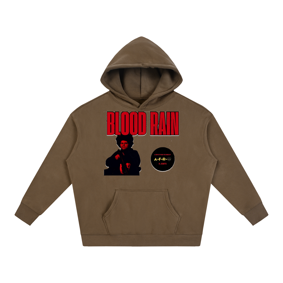 "Blood Rain" Oversize Fleeced Hoodie