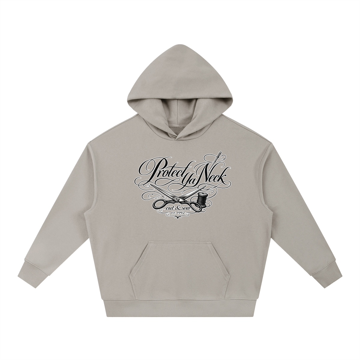 PYN™ "Cut & Sew" Essential Boxy Heavyweight Drop-Shoulder Hoodie