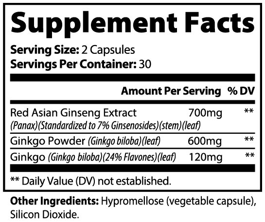 A4H™ Ginkgo Biloba + Ginseng