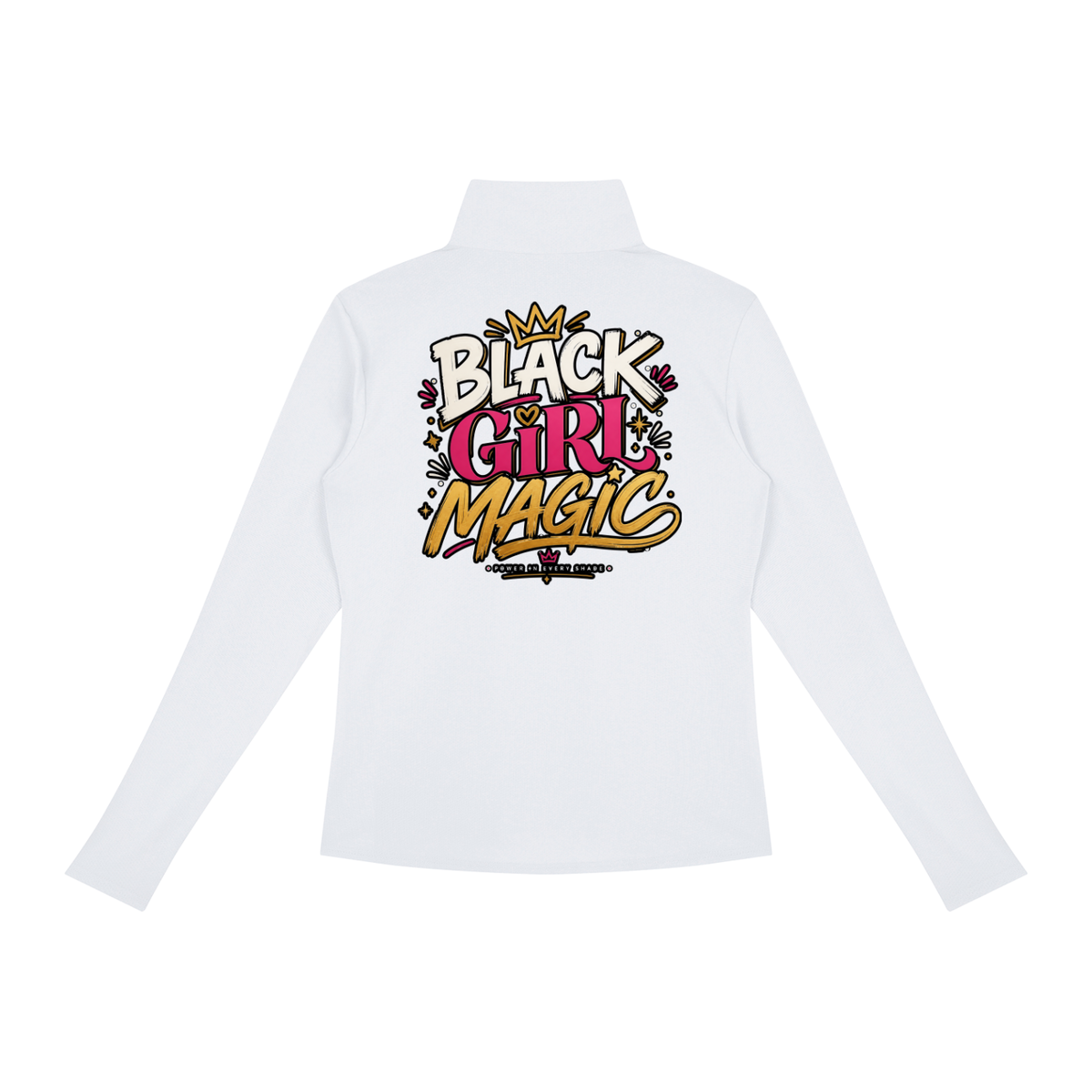 "Black Girl Magic" Women's Quarter-Zip Yoga Pullover