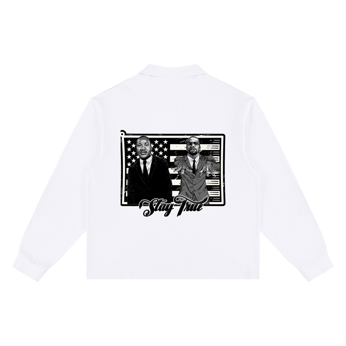 "Rebels of a Cause" Loose Long Sleeve Polo Shirt