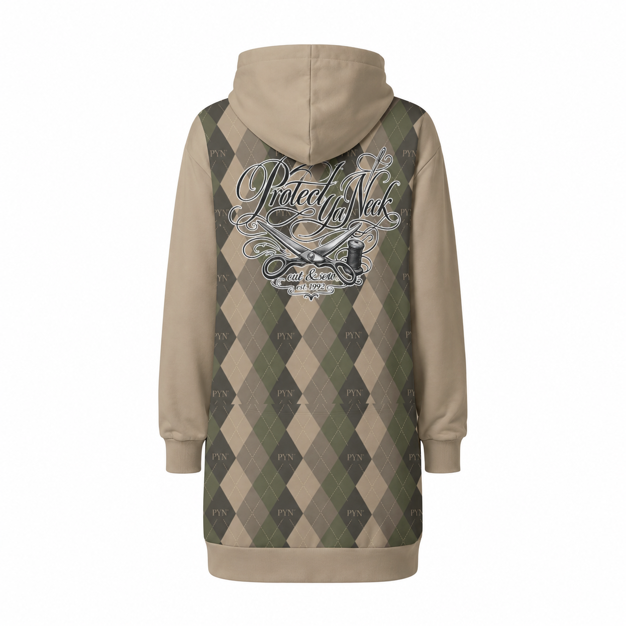 "PYN™ x BKRP™ "Cut & Sew" Women's Heavy Fleece Hoodie Dress