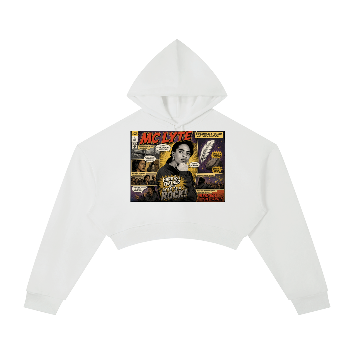 "Lyte as a Rock" Cropped Hoodie