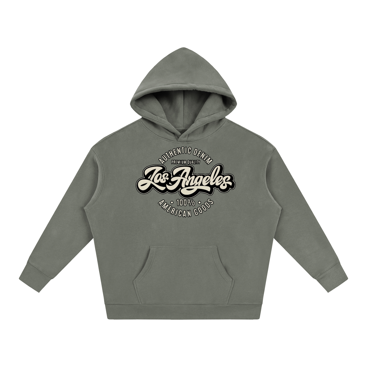 “LA Denim Mfg.” Oversize Fleeced Hoodie