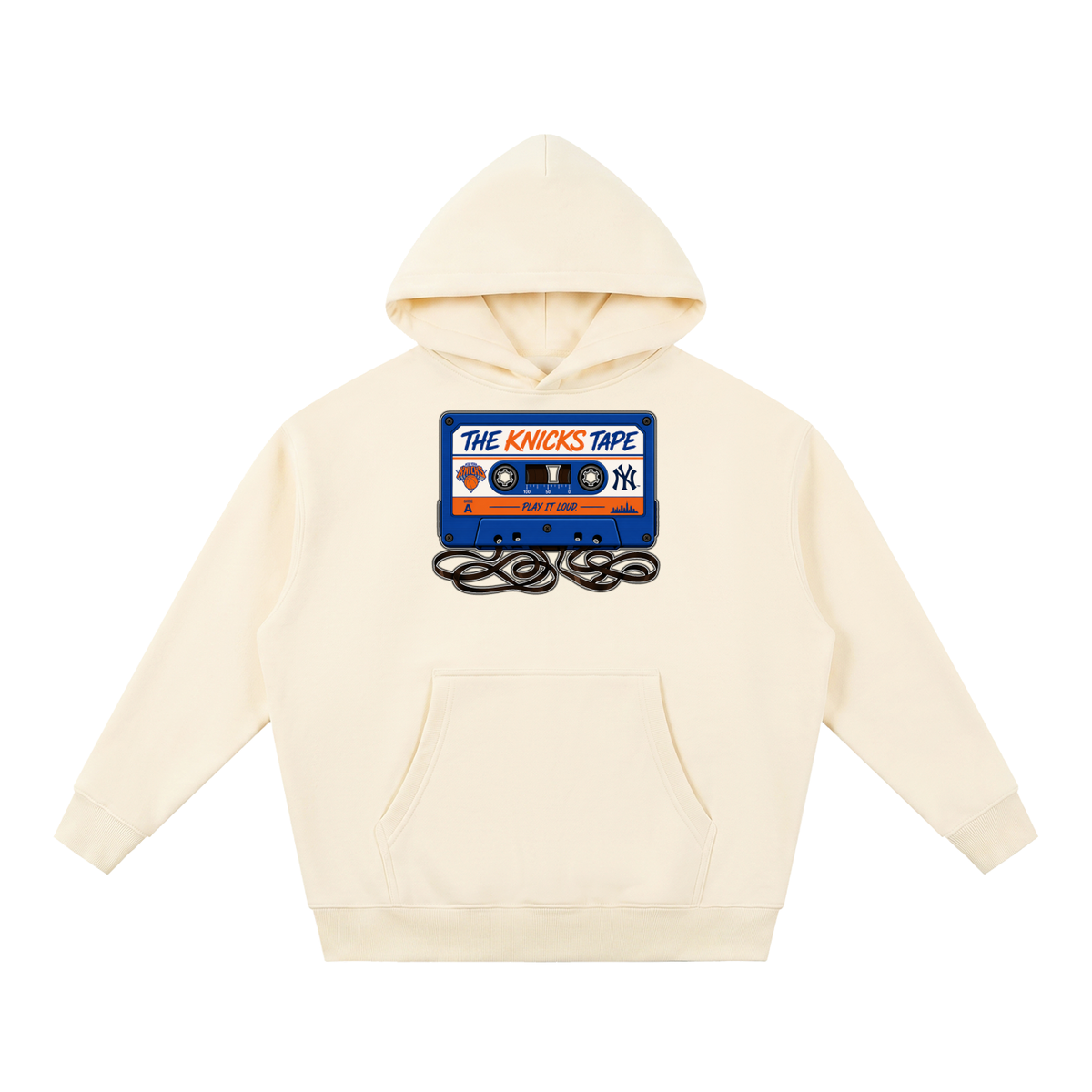 "The Knicks Tape" Oversized Boxy Fit Fleece Hoodie
