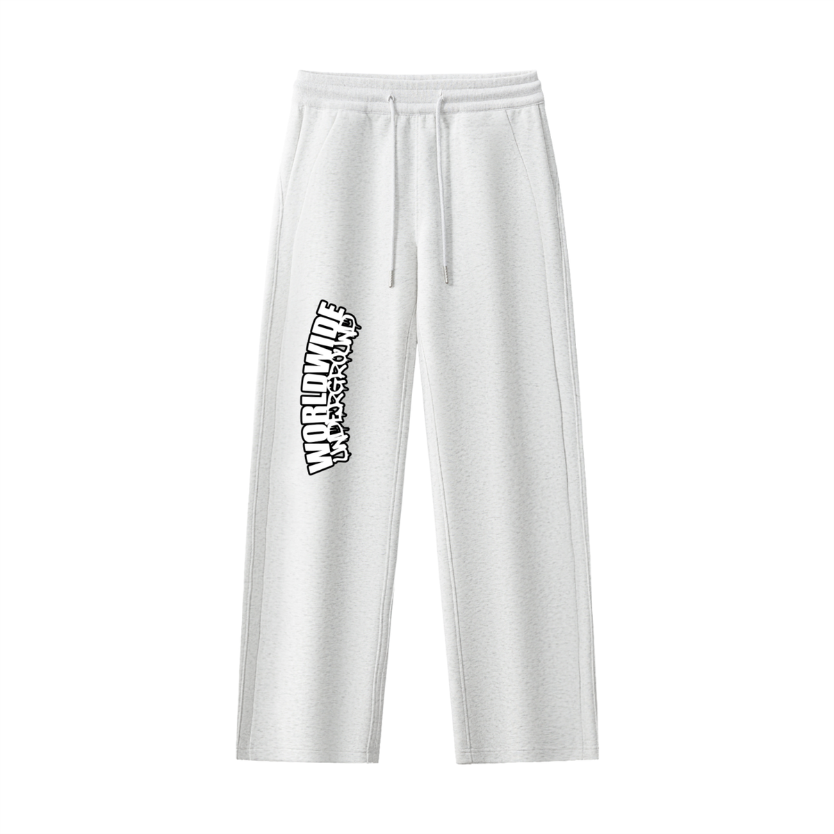 "Worldwide Underground" Drawstring Straight-Leg Sweatpants